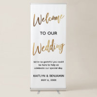 Gold Simple Typography Welcome to Our Wedding