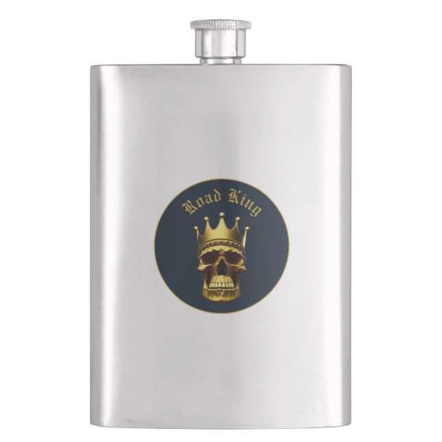 Gold Skull Flask (Front)