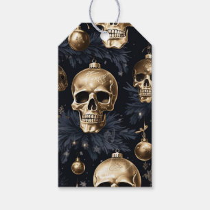 Gold Skull Gift Tag