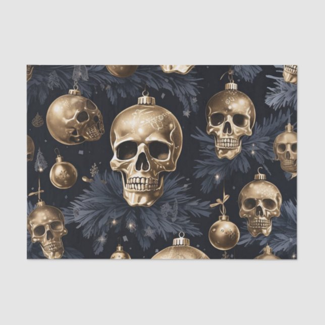 Gold Skull Tissue Paper (Front)