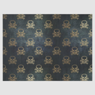 Gold Skulls Pattern Decoupage 20x30 Tissue Paper
