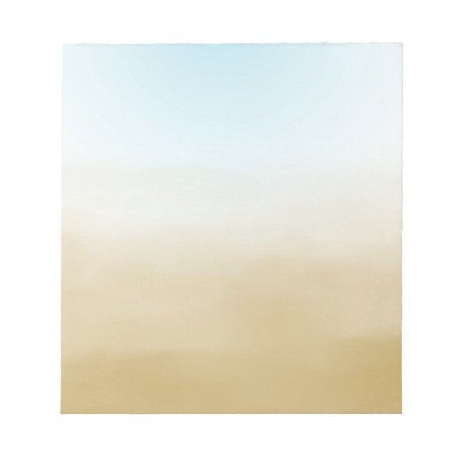 Gold Sky Blue Ombre Watercolor Notepad (Front)