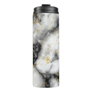 Gold Smoke Marble Thermal Tumbler