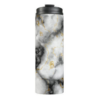 Gold Smoke Marble Thermal Tumbler