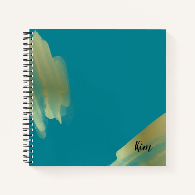 Gold Smudge Personalised Notebook (Front)