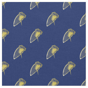 Gold snake attack fabric