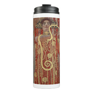 Gold Snake Gustav Klimt's Hygieia famous painting Thermal Tumbler
