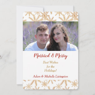 Gold Snowflake Christmas Photo Template