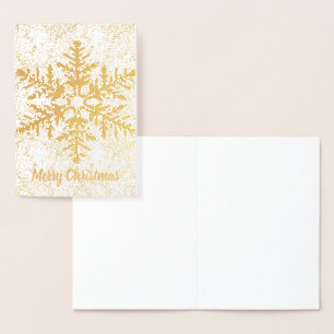 Gold Snowflake Confetti Foil Card