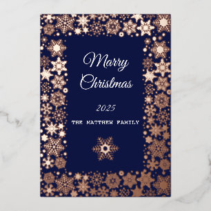 Gold Snowflake Frame Holiday Card