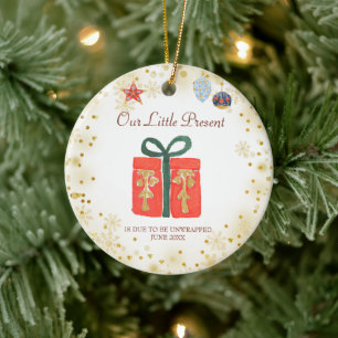 Gold Snowflake Our Little Present Ornament