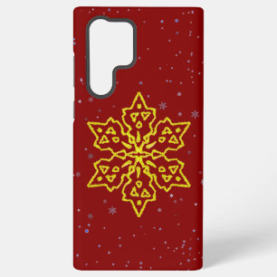 Gold Snowflake Samsung Galaxy Case