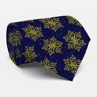 Gold Snowflake Tie