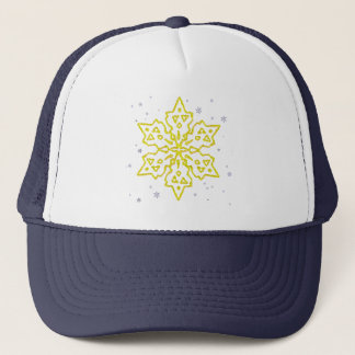 Gold Snowflake Trucker Hat
