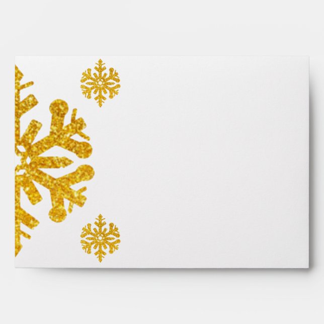 Gold Snowflake Winter Envelope (Front)