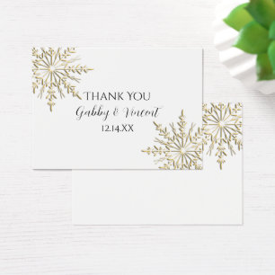 Gold Snowflake Winter Wedding Favour Tags