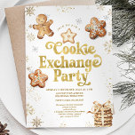 Gold Snowflakes Christmas Cookie Exchange Party Invitation<br><div class="desc">EDITABLE Gold Snowflakes Christmas Cookie Exchange Party Invitation
Elegant Chocolate Star Gingerbread Cookie Swap Party Invite
Winter Holiday Party</div>