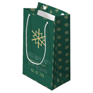 Gold Snowflakes, Christmas Small Gift Bag