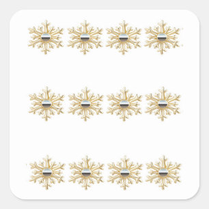 Gold Snowflakes Stickers