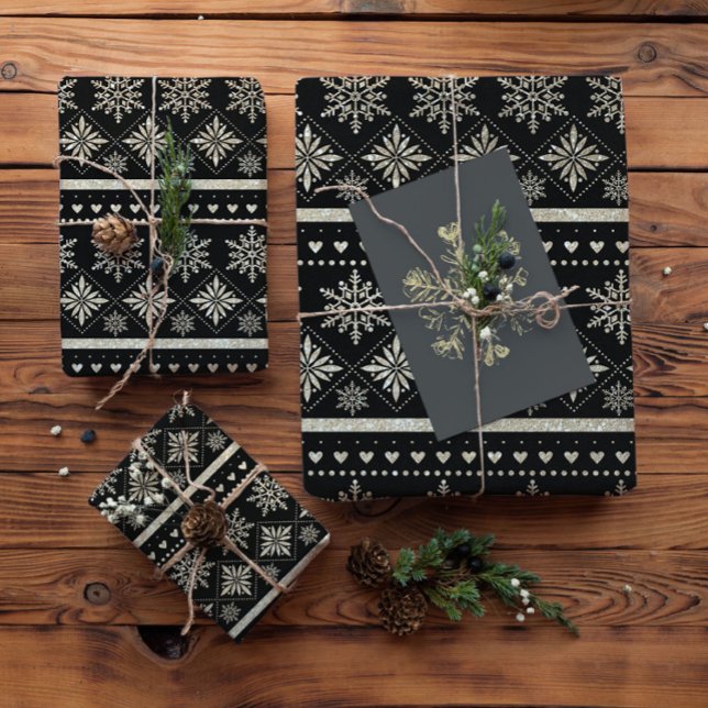 Gold Snowflakes Wrapping Paper (Creator Uploaded)