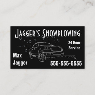 Gold Snowplowing Business Card