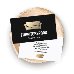 Gold Sofa   Furniture  Business Card