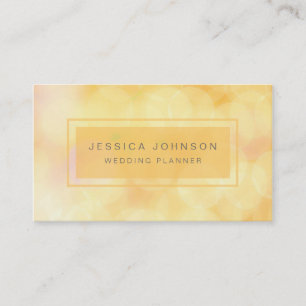 Gold Soft Lights Glitter Bokeh Business Card