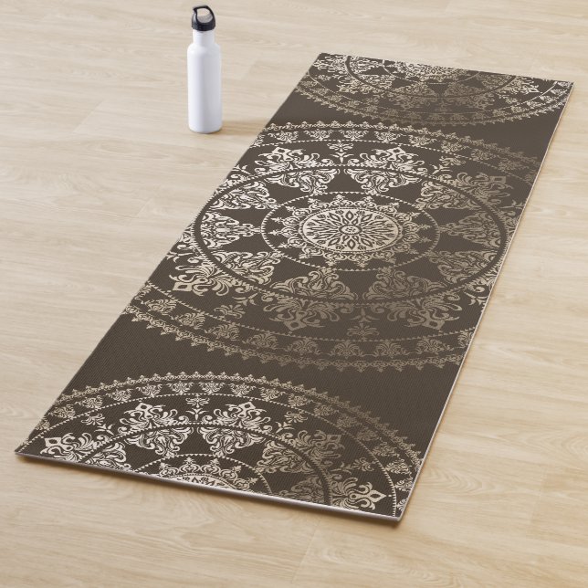 Gold Solar Mandala Yoga Mat | Custom Colour (In Situ)