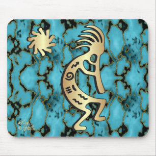 Gold Southwest Kokopelli Mouse Pad