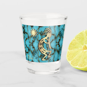 Gold Southwest Kokopelli  Shot Glass