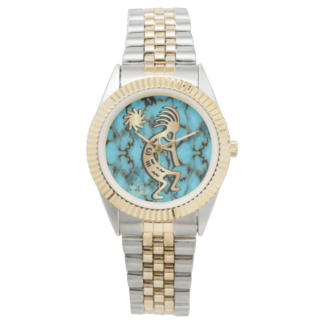 Gold Southwest Kokopelli Watch (Front)