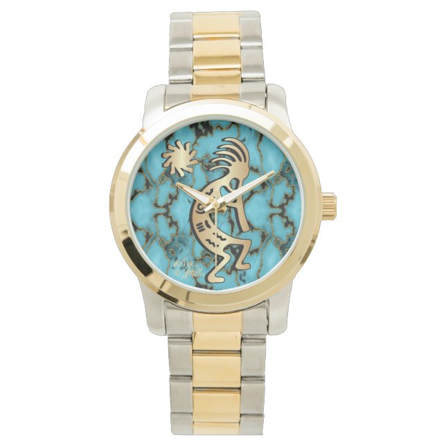 Gold Southwest Kokopelli Watch (Front)