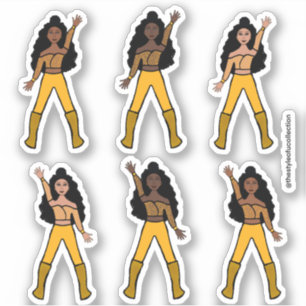 Gold Spark  Dancer Stickers 