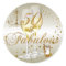 Gold Sparkle 50 & Fabulous Birthday Sticker