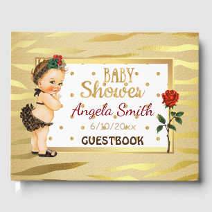 Gold Sparkle Baby Shower Guestbook