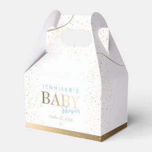 Gold Sparkle Boy Baby Shower Favour Box