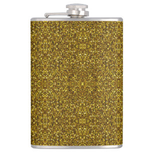 Gold sparkle Christmas glitter Hip Flask