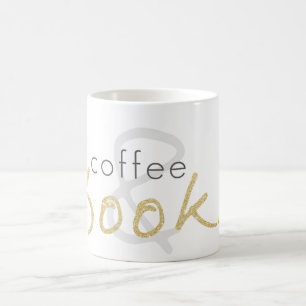 Gold Sparkle Coffee and Books Coffee Mug