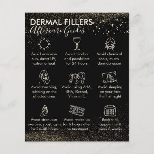 Gold Sparkle Dermal Fillers aftercare Budget Flyer