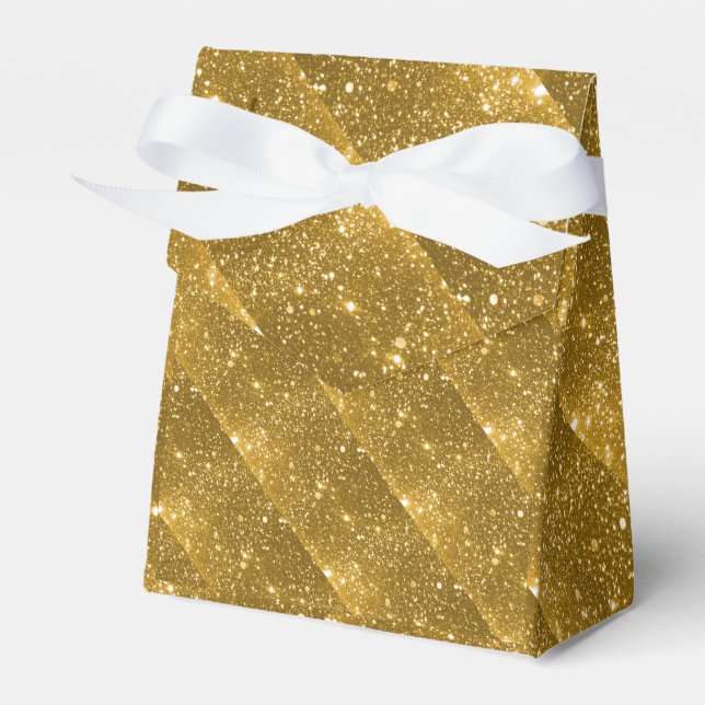 Gold Sparkle Favour Box (Front Side)