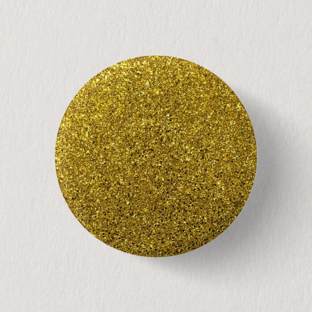 Gold Sparkle Glitter 3 Cm Round Badge (Front)