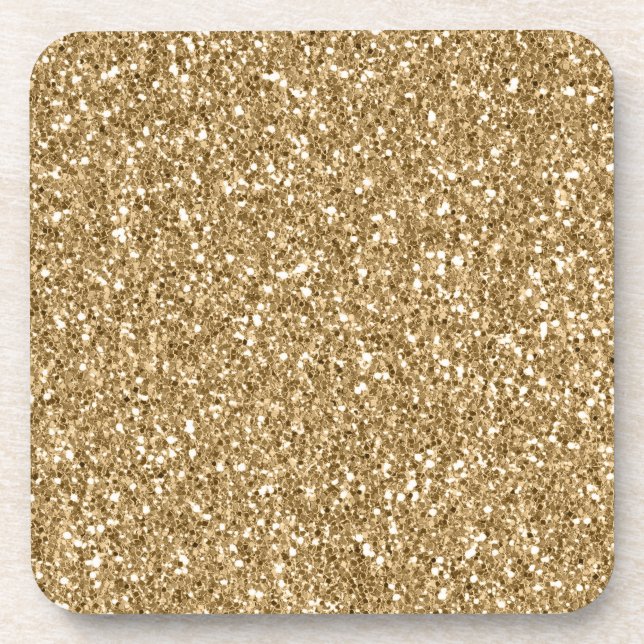 Gold Sparkle Glitter Coaster (Front)
