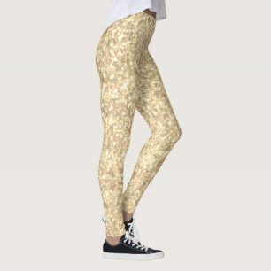 Gold Sparkle Glitter Elegant Leggings