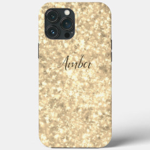 Gold Sparkle Glitter Elegant Personalised iPhone 13 Pro Max Case