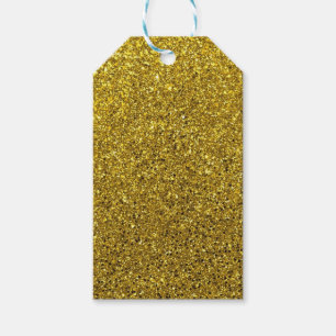 Gold Sparkle Glitter Gift Tags