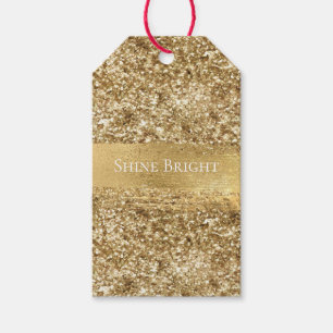 Gold Sparkle Glitter      Gift Tags