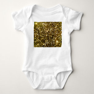 Gold sparkle: glittering background. baby bodysuit