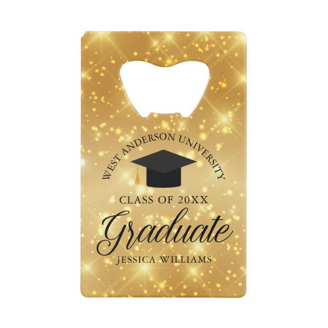 Gold Sparkle Graduate Custom 2023 Graduation Party (Front)