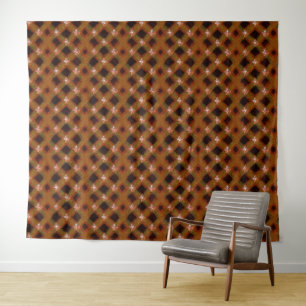 Gold Sparkle Harlequin Lattice Tapestry