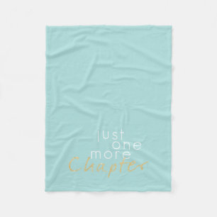 Gold Sparkle Just One More Chapter Fleece Blanket